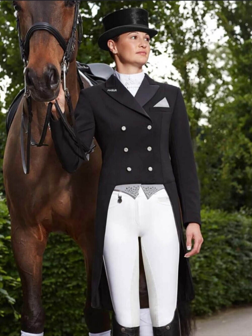 Pikeur Frack Jersey Shadbelly Dressage Navy Equestrian Jacket Coat Tailcoat